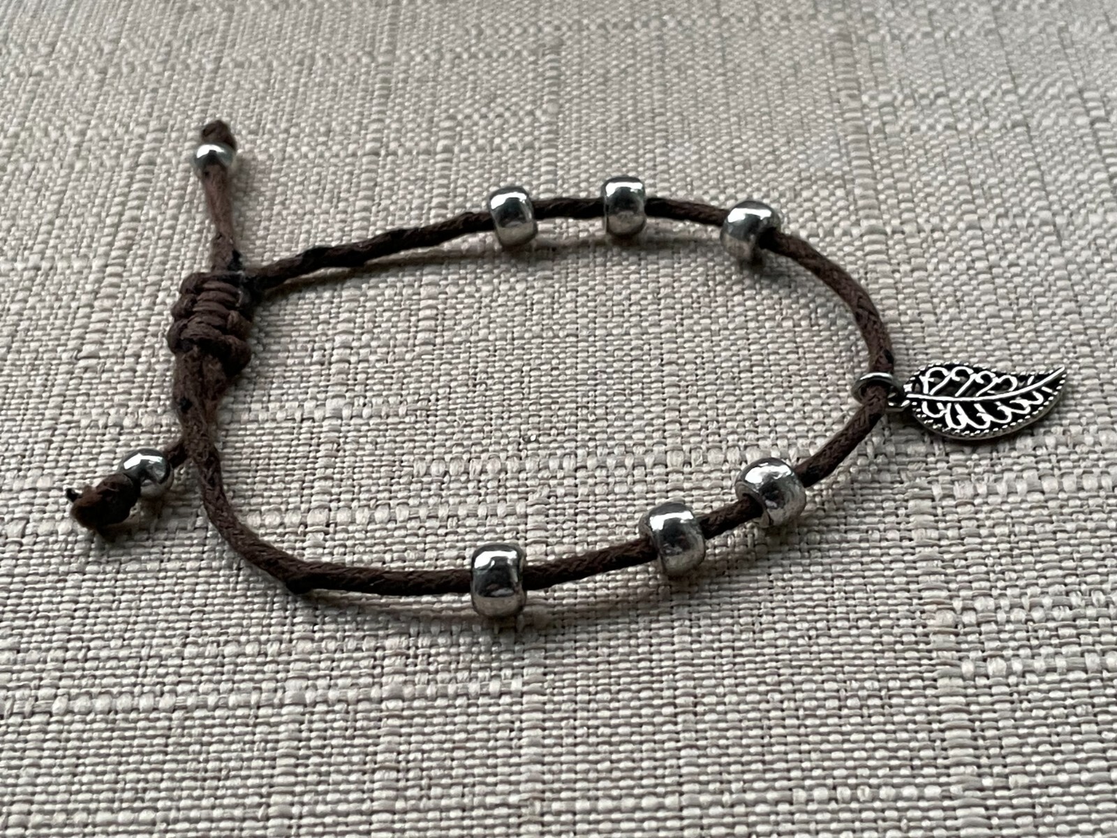 Women Bracelet Brown Cord Fashion Wrist Band Leaf Charm Wrist Jewelry eBay