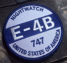 Sac Neacp E-4B Aussehenden Glas Boeing 747 Nacht Uhr 75-0125 Velkrö Blau