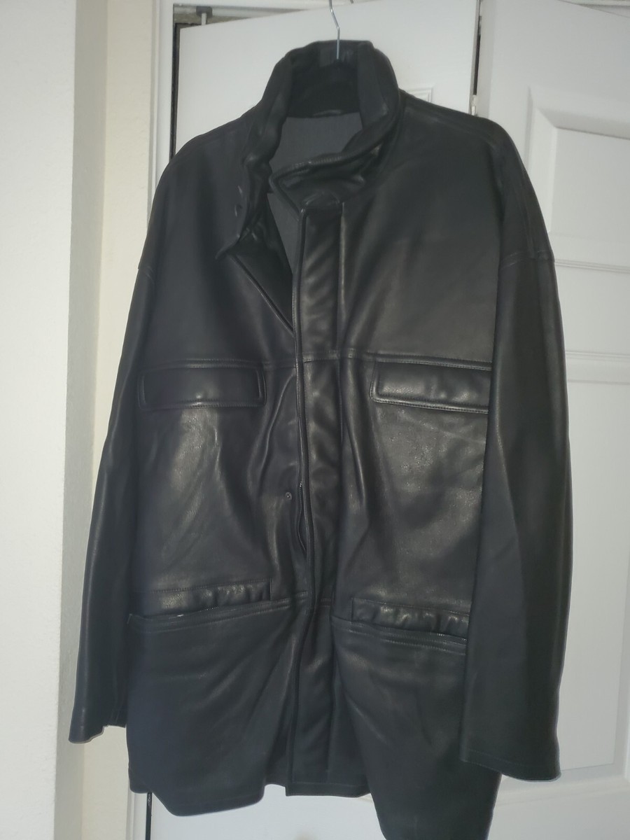CHRISTIAN DIOR MONSIEUR Vintage 1980's Men's Black Leather CHRISTIAN DIOR MONSIEUR Vintage 1980's Men's Black Leather
