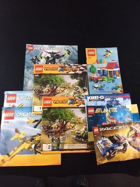 LOT OF 9 ASSORTED LEGO INSTRUCTION MANUALS BOOKLETS eBay