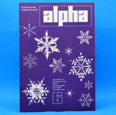 DDR Alpha 6 von 1985 Mathematische Schülerzeitschrift Mathematik Mathe Logik B