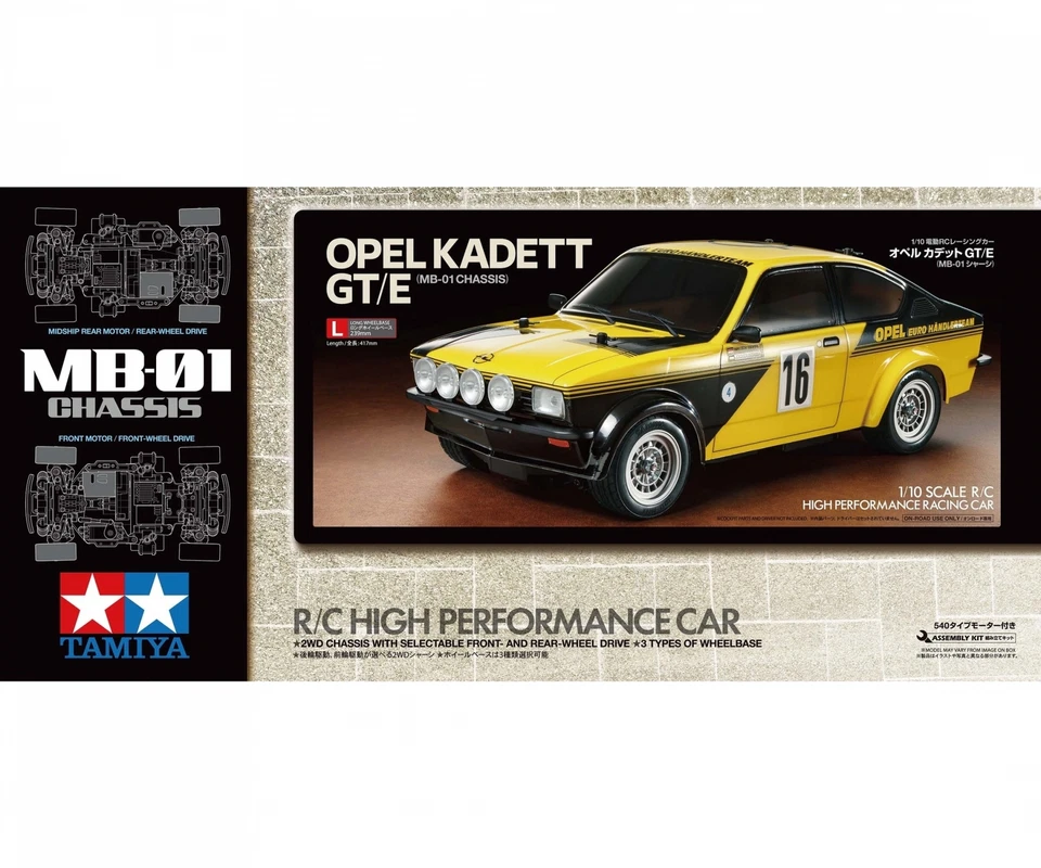 Tamiya 300058729 - 1:10 RC Opel Kadett GT/E Rallye MB-01   Neuware - Bild 2 von 4
