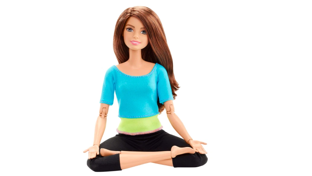 Brunette Barbie Made Move Doll Yoga Blue Top 22 Moving Joints Realistic  Movement