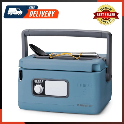 06017 8-Quart Nomad Traveling Slow Cooker, Blue easy to use and handle