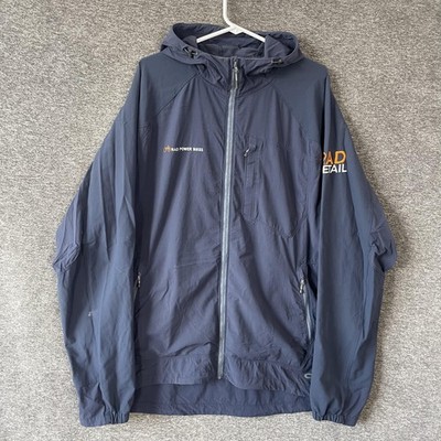 Outdoor Research Ferrosi Jacket Mens 2XL Blue Hooded Softshell Rad Power Bikes