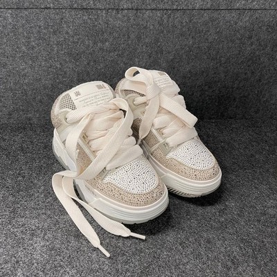 AMIRI Crystal MA-1 Sneakers Women's Size 5 Alabaster AWFOSR1053-271