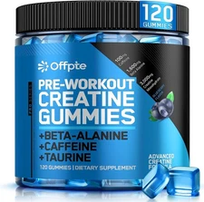 Pre Workout Gummies for Men & Women,Cheweable|Sugar-Free|PreWorkout .Exp-05/2027