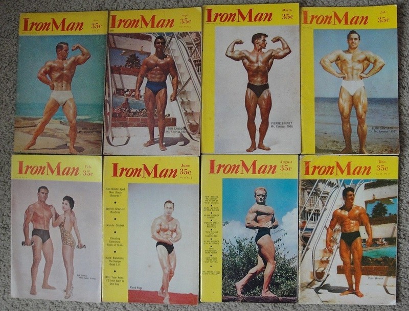 1950's IronMan Magazine Lot of 8 Different
