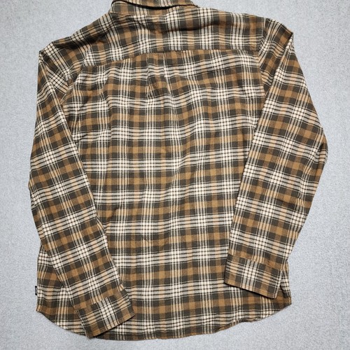 Chemise boutonnée Mountain Hardwear homme XL marron à carreaux manches longues poches flanelle - Photo 12/12