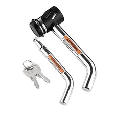  Hitch Receiver Pin Lock, Right Angle 1/2" and 5/8" Dual Pins for Class I II 