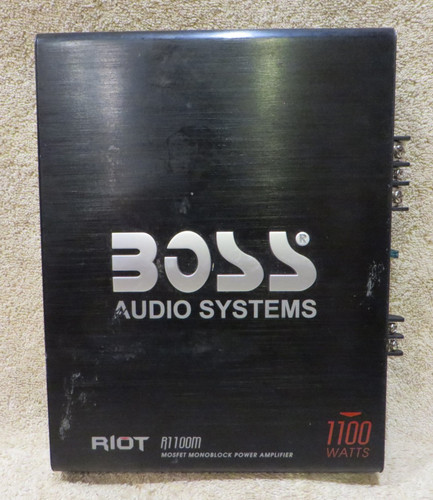 Boss Audio Systems Riot R1100M Single Channel Car Amplifier - Black - TESTED
