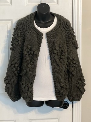 Brand New With Tags Cozy Dark Green Francesca s Cardigan Size M