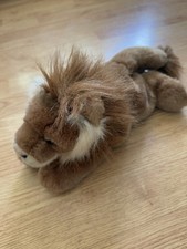 Vintage 1990s Aurora A A Plush Inc Floppy Lion Stuffed Animal Beanbag Toy 11" 90