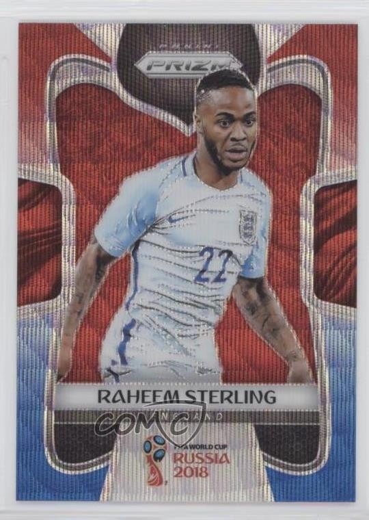 2018 Panini Prizm World Cup Red & Blue Wave Prizm Raheem Sterling #73 8k4