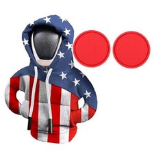 Car Gear Shift Hoodie Gear Shift Cover Us Flag Gear Shift Cover red Coaster