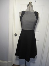 H&M Dress Size 4 Black Gray Career Work Office Classic Sheath A-Line Sleeveless