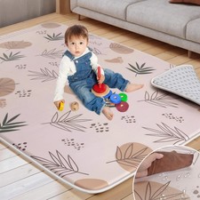 74x50 Playpen Mat Foam Thick, 1 inch Thicker  Waterproof Baby Play Mat for K...