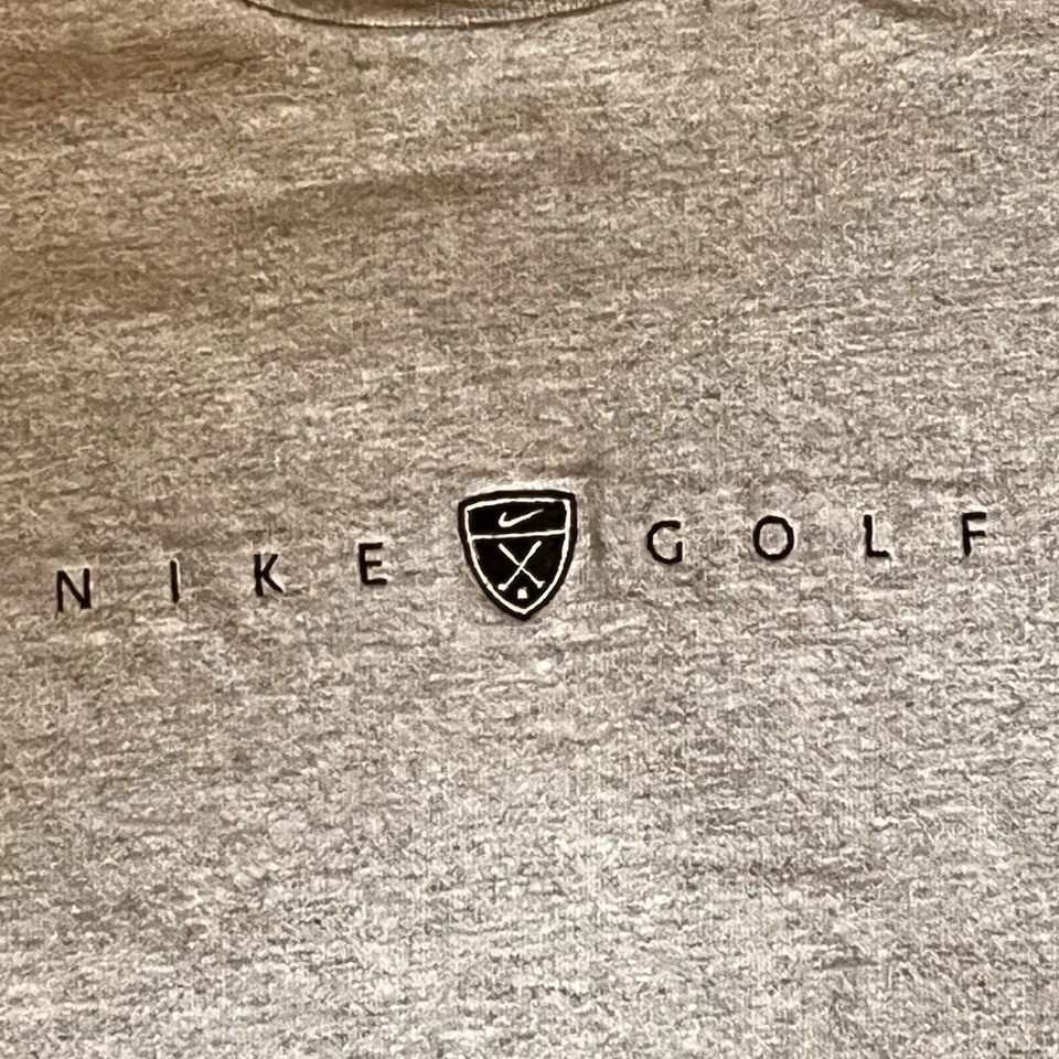 Camiseta vintage Nike Golf Center Swoosh bordada gris XL90s Tiger Woods Foto 2 de 4
