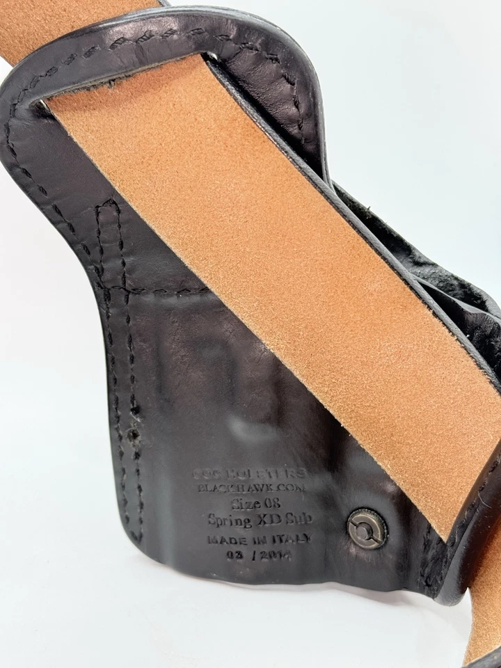 Funda y cinturón de cuero Blackhawk CQC talla 08 Spring XD Sub 40 Italia 3/14 Foto 3 de 4