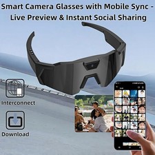 Smart Camera Glasses Outdoor Sport HD Recording Video Cycling Action Sunglass 