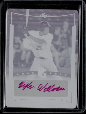 2014 Leaf Perfect Game #A-TW3 Tyler Williams Autographs Printing Plates Cyan 1/1