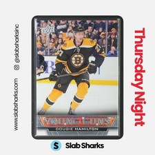 2013 UPPER DECK #202 DOUGIE HAMILTON YOUNG GUNS RC ROOKIE