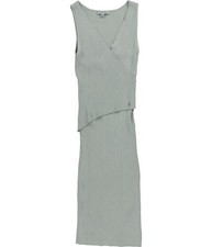 GUESS Womens Faux Wrap Bodycon Dress, Green, Small