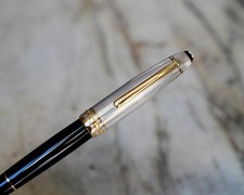 STYLO PLUME MONTBLANC MEISTERSTÜCK 147 TRAVELLER DOUE ARGENT MASSIF 925 PLUME OR