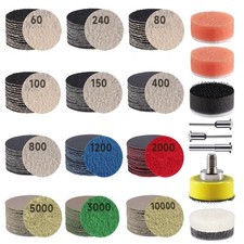 188 Pcs 1 Inch Hook and Loop Sanding Disc Wet Dry Sandpaper for Auto Metal Glass 0.12 per gallon
