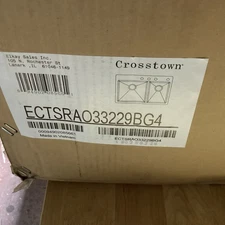 Elkay ECTSRAO33229BG Crosstown 33" x 22" Double Basin Stainless - 4 Faucet Holes