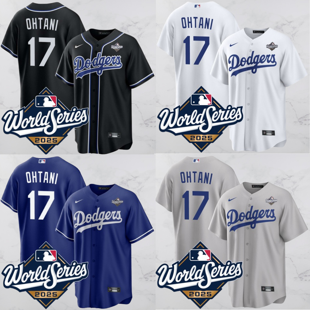 Men's Dodgers #17 Shohei Ohtani 2025 world series jersey all