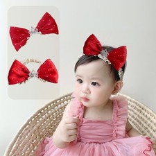 Lace Crown Hair Bow for Baby Girls Soft Tulle Elastic Headband Baby Shower Bi...
