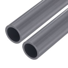 2 Stück PVC-Rundrohr 19,4 mm ID 25 mm OD 9" Länge hellgrau hohe Schlagfestigkeit