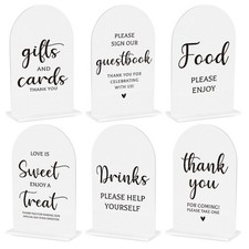 6 Pcs Wedding Sign Decor, Ceremony Sign, Wedding Sign for Reception  Event P...