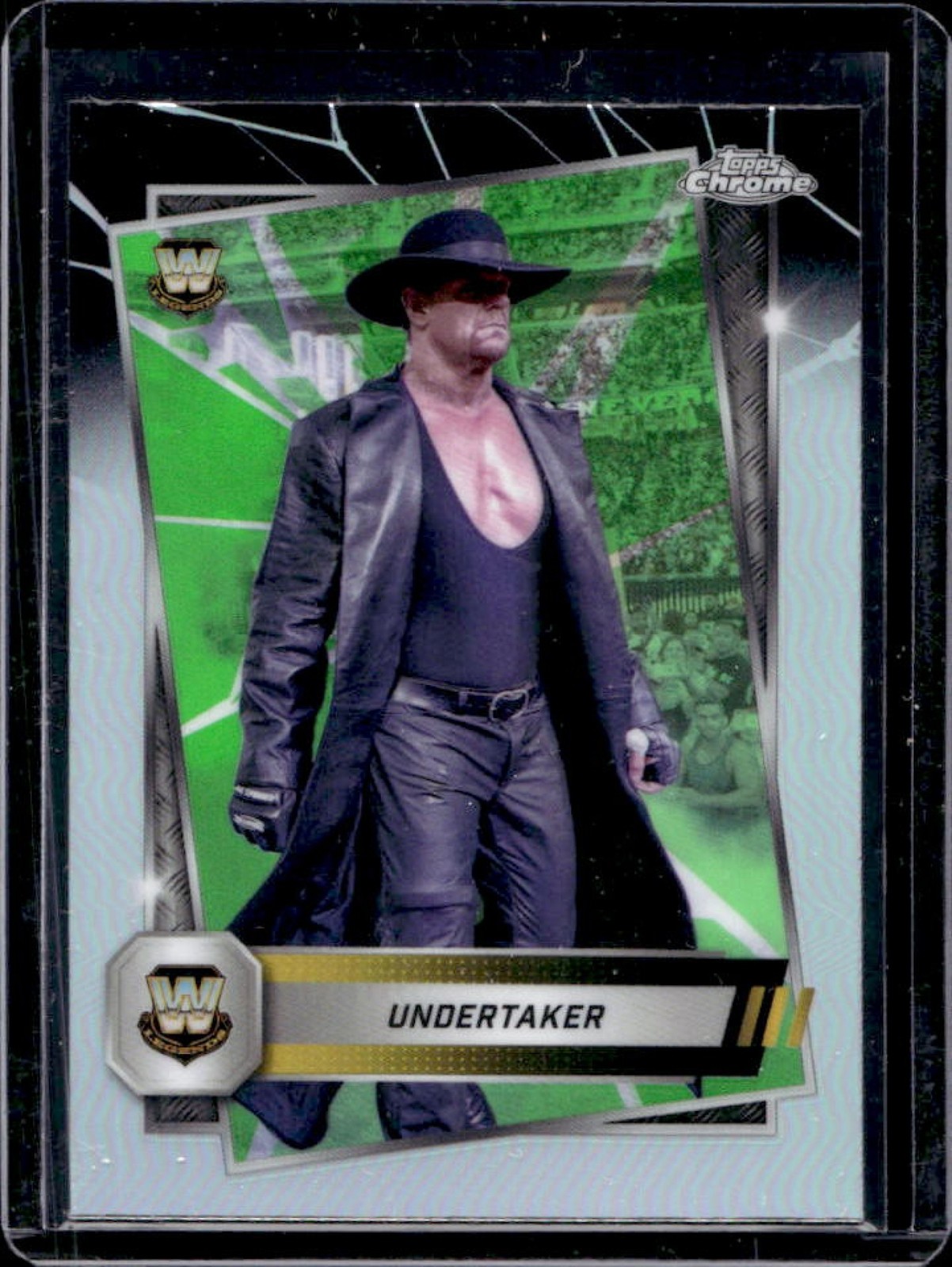 2025 Topps Chrome WWE Undertaker Neon Green and Black Refractor #21