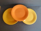 Fiesta Ware ~ Dinner Plates ~ Tangerine, Marigold, Pre 1986 Yellow