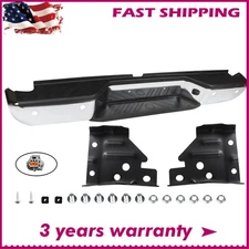 Chrome Rear Step Bumper Assembly W/ Sensor Hole For 2013-2021 Nissan Frontier