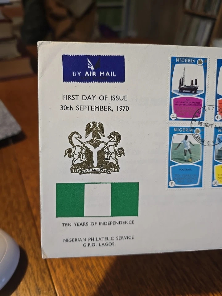 First Day Cover 30/09/1970 Ten Years of Independence Nigerian Philatelic Service - Image 2 of 4
