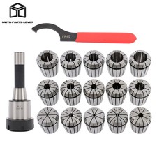 For Milling Machine, Lathe 1/8-1 Inch 15* Set R8 Shank Chuck Tools ER40 Collet