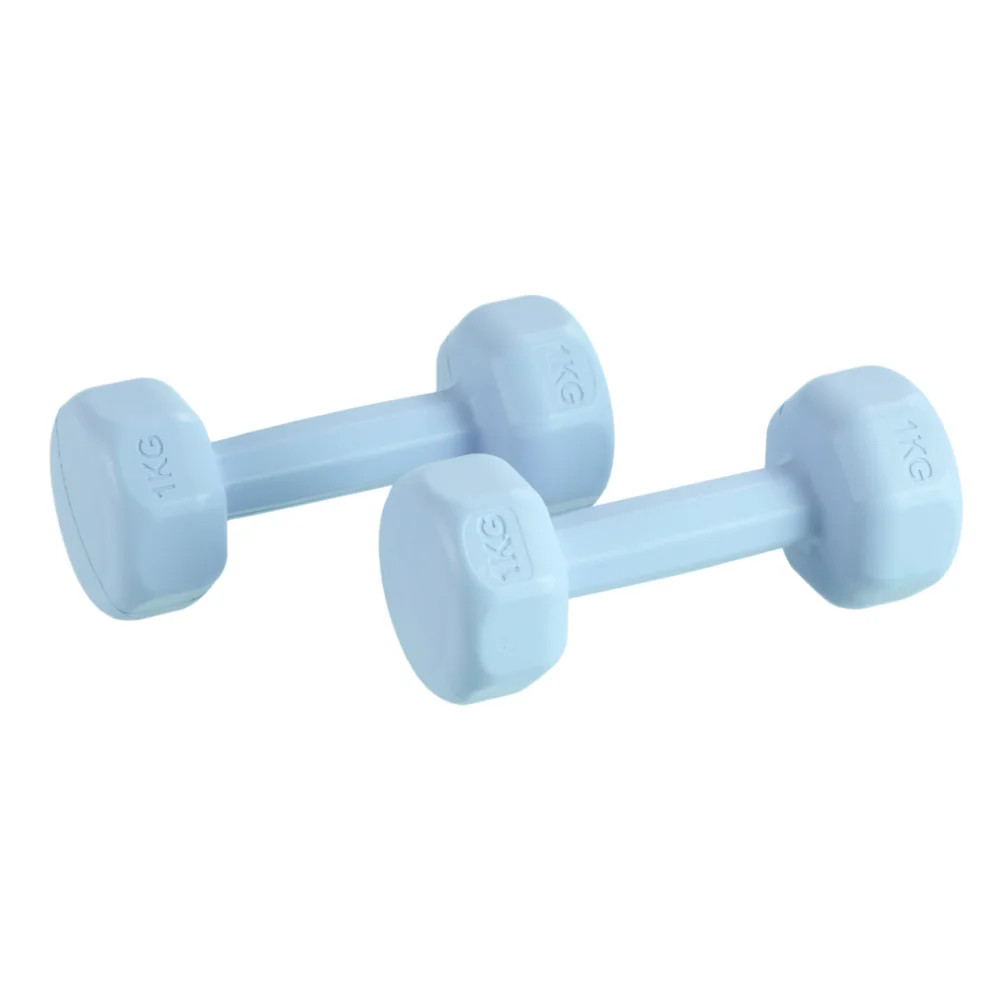 Coppia manubri 1kg pesi mano donna allenamento aerobico casa palestra fitness