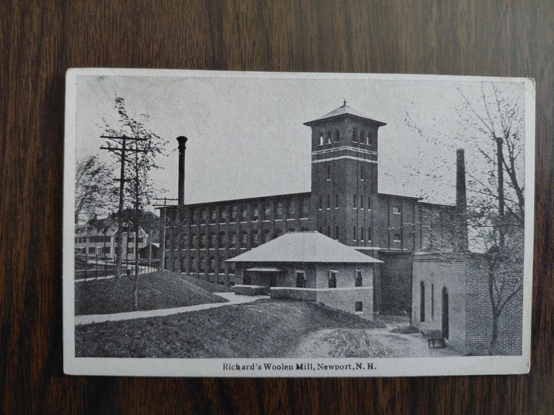 Richard's Woolen Mill Newport New Hampshire Vintage Postcard Dickerman & Son