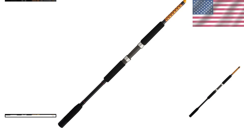 Caña de pescar giratoria Bigwater Ultimate - Ligera 9 pies, potencia extra pesada Foto 2 de 4