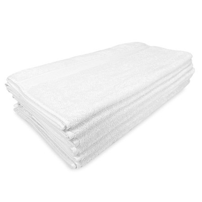6er-Set Frotteehandtücher aus 100% weißer Baumwolle 60x110 cm   Weich, saugfähig