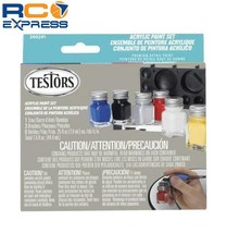 Testors 6 Pc Paint Set - Primary - Gray TES290291