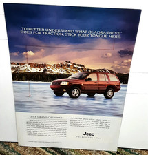 Jeep Grand Cherokee Vintage 2000 Print Ad Quadra Drive Suv 4x4 Original