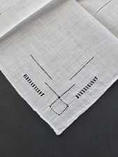 Vintage Ladies Hankie White Drawnwork