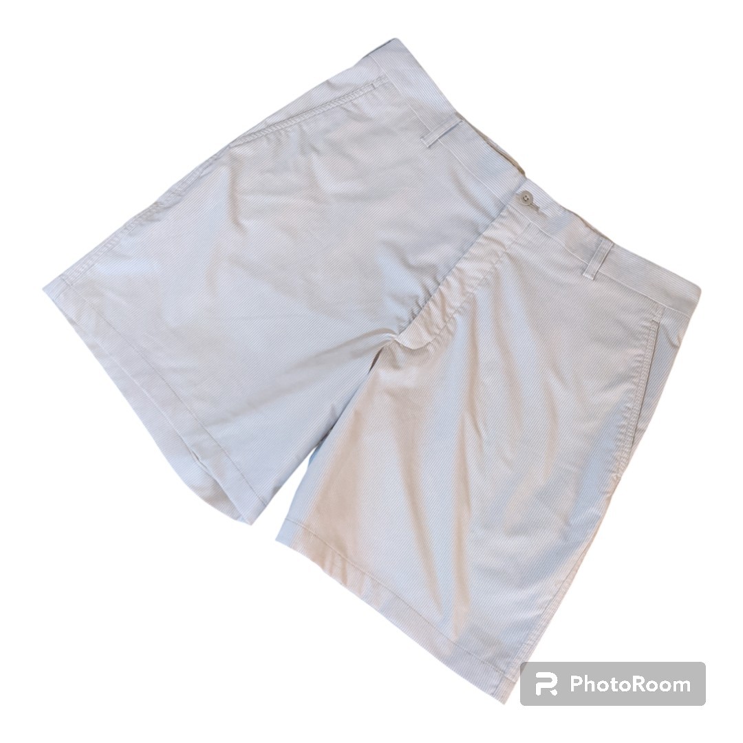 OFF WHITE X NIKE Nike Golf Dri Fit Tan Bianco Pantaloncini Gessato Uomo 36 X 7 5 Cuciture Interne Ecc. Condizioni!