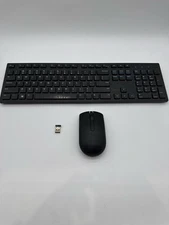 Dell KM555 Silent Wireless Keyboard and Mouse Bundle - Black, Ergonomic Design