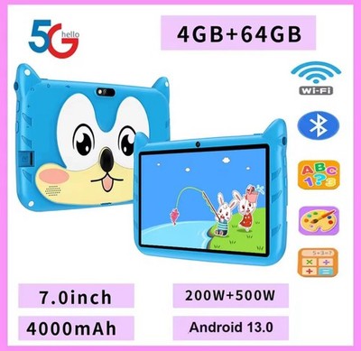 Kinder Lern Tablet PC Android 13 Lernspiele WLAN Dual Kamera Bluetooth
