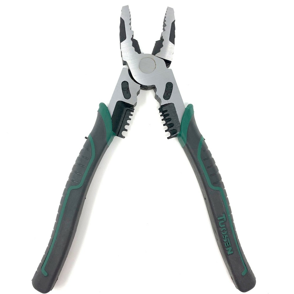 High Leverage 9-Inch Lineman Pliers with 4-in-1 Stripper Cutter Grip